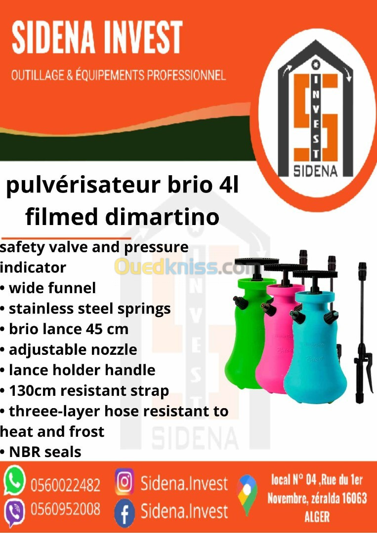 pulvarisateur brio 4 l filmed - dimartino 