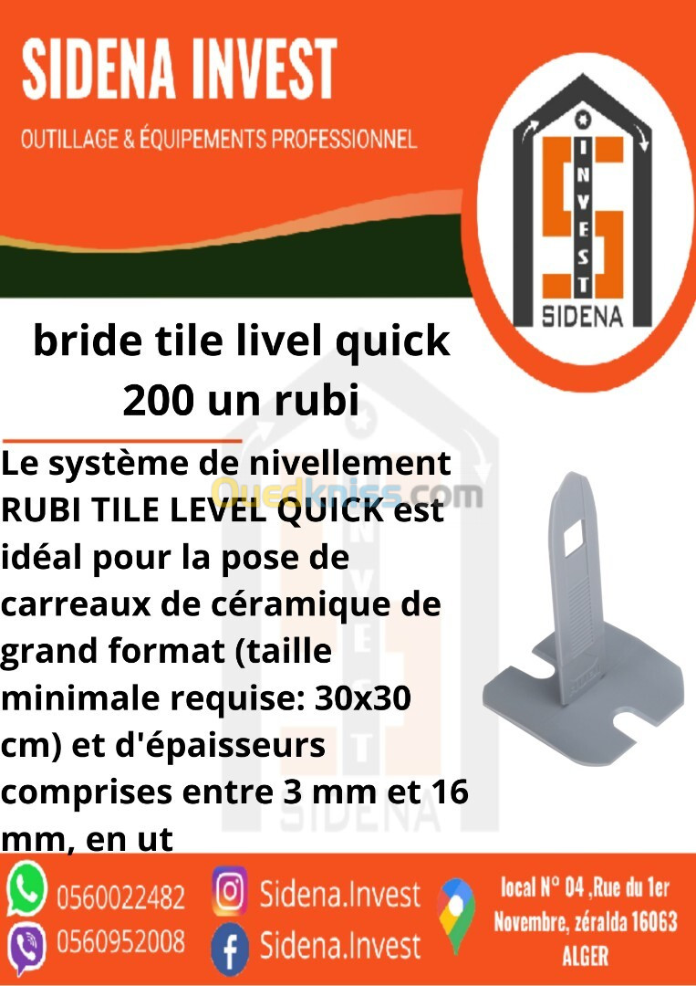 Bride tile level quick (200 un.) RUBI