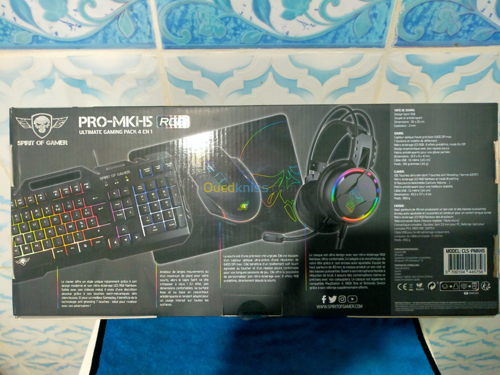 Pack GAMER Spirit Of Gamer PRO-ULTIMATE MKH5 SOURIS RGB + CLAVIER