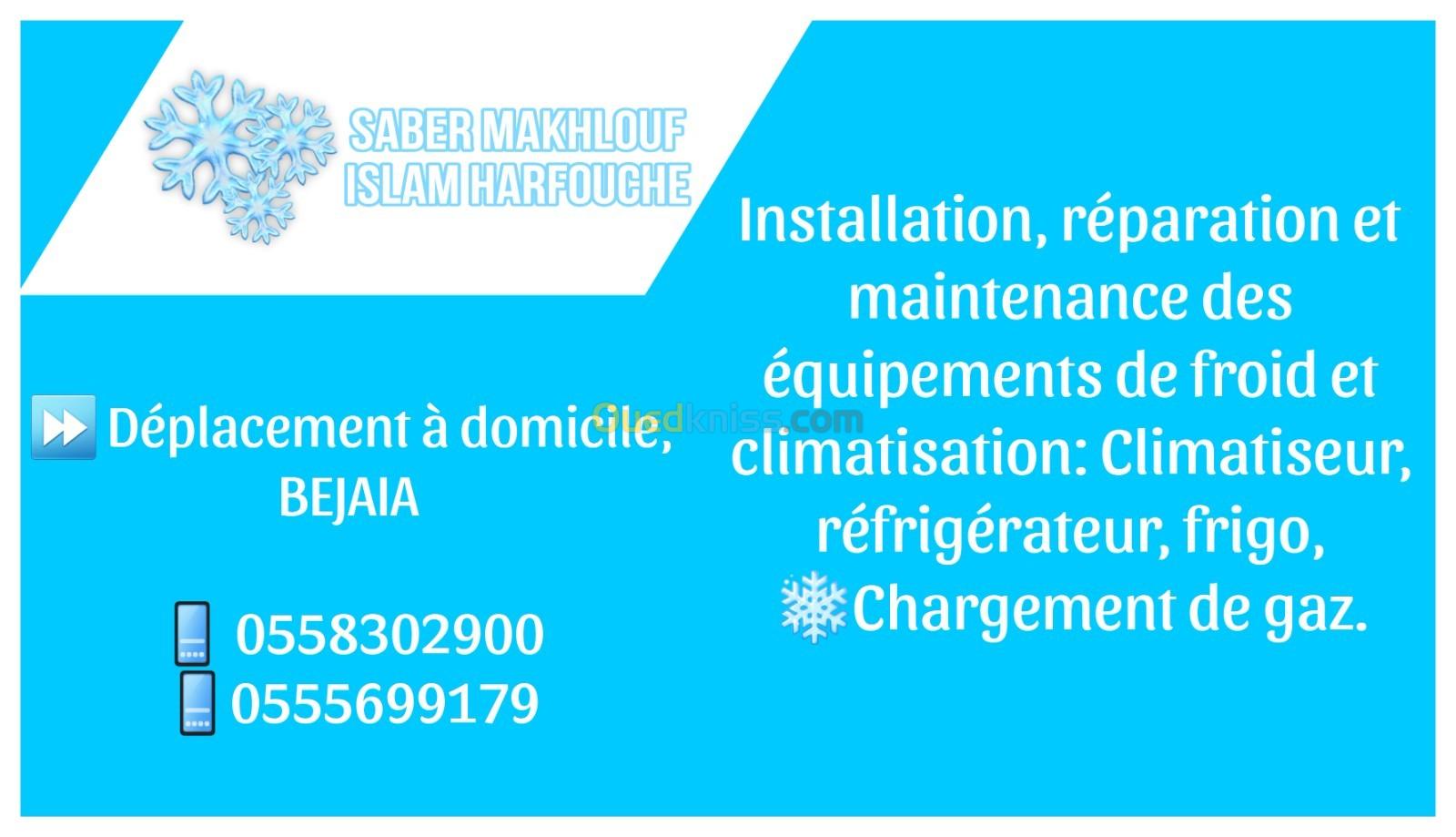 Installation et maintenance des équipements climatisation 