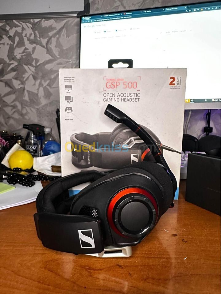 Sennheiser Casque Gamer GSP 500, Casque Gaming Flip-Micro Antibruit سماعت سانهيزر اصلية احترافية