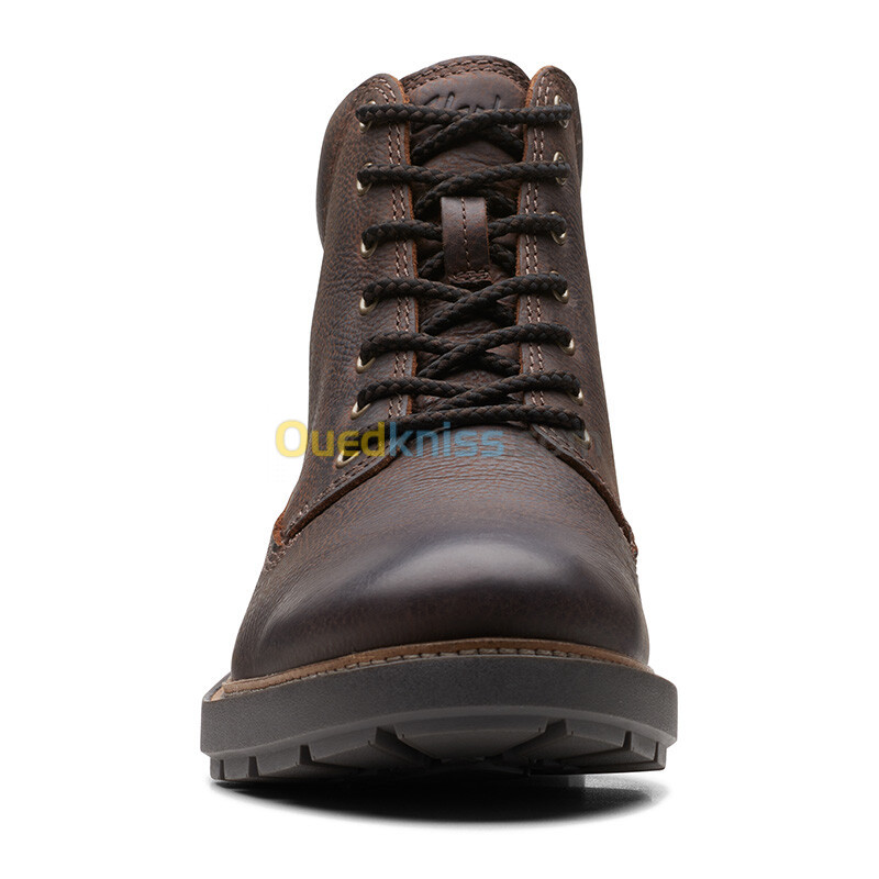 CLARKS Craftdale 2 Hi Brown Leather