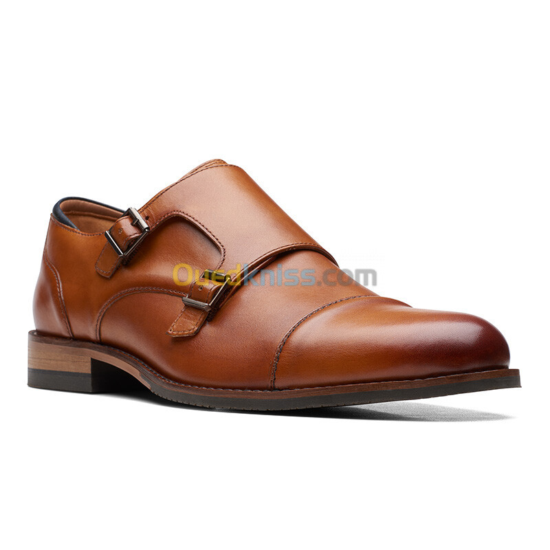 Clarks CraftArlo Monk Tan Leather