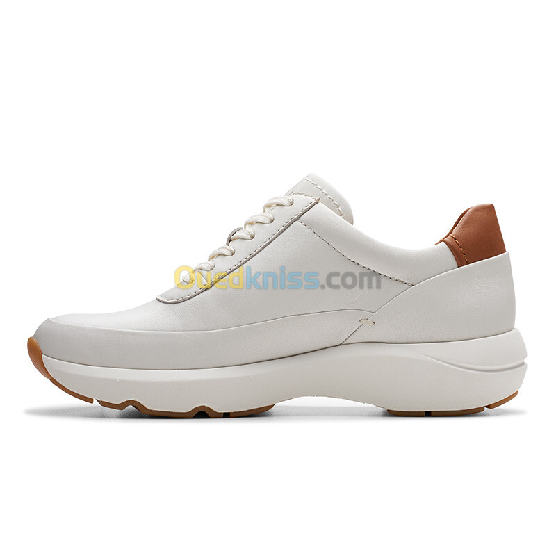 CLARKS Tivoli Zip Off White Lea