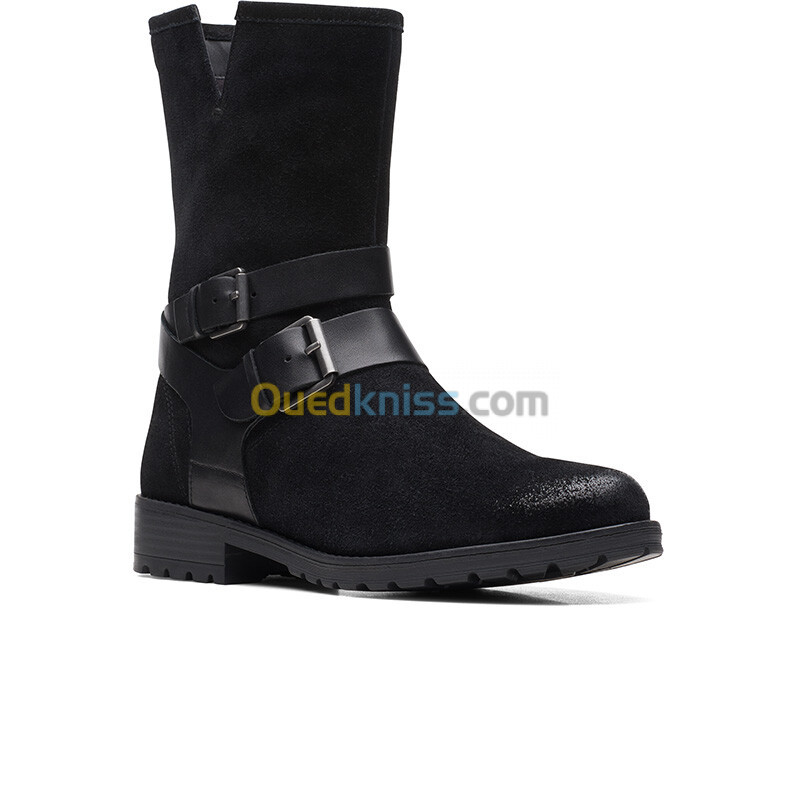 CLARKS Clarkwell Mid Black WLined Lea