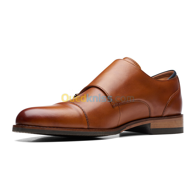 Clarks CraftArlo Monk Tan Leather