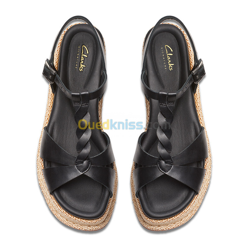 CLARKS Kimmei Twist Black Leather