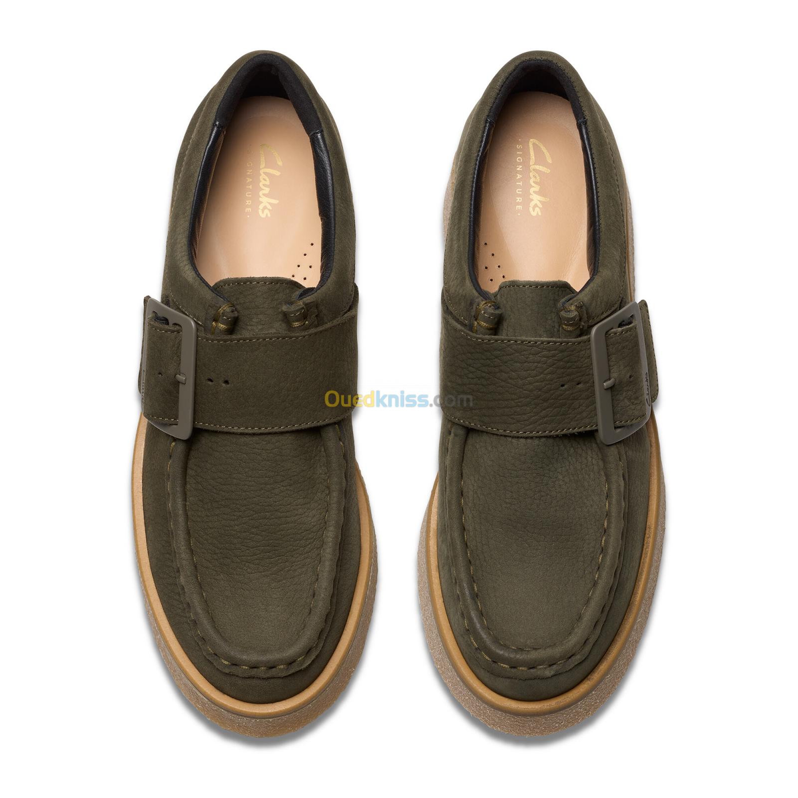 CLARKS Linoso Monk Dark Green Nub