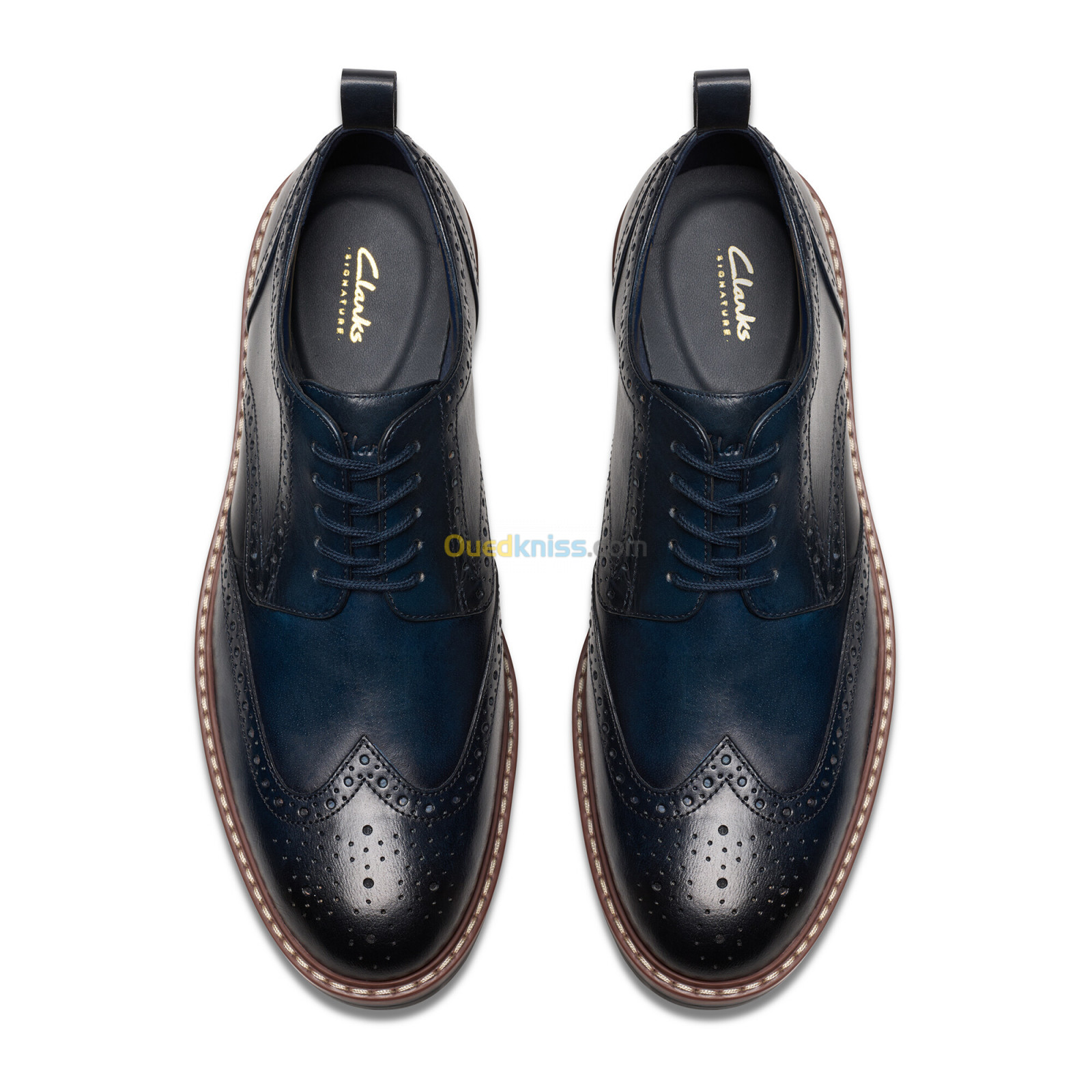 CLARKS Aldwin Limit Navy Leather