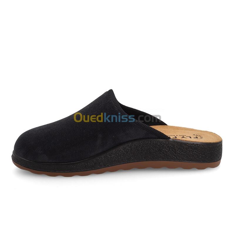 FLY FLOT Cloth Man Slipper Black