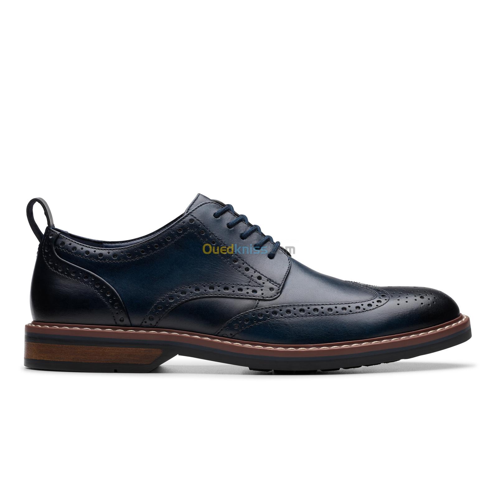 CLARKS Aldwin Limit Navy Leather