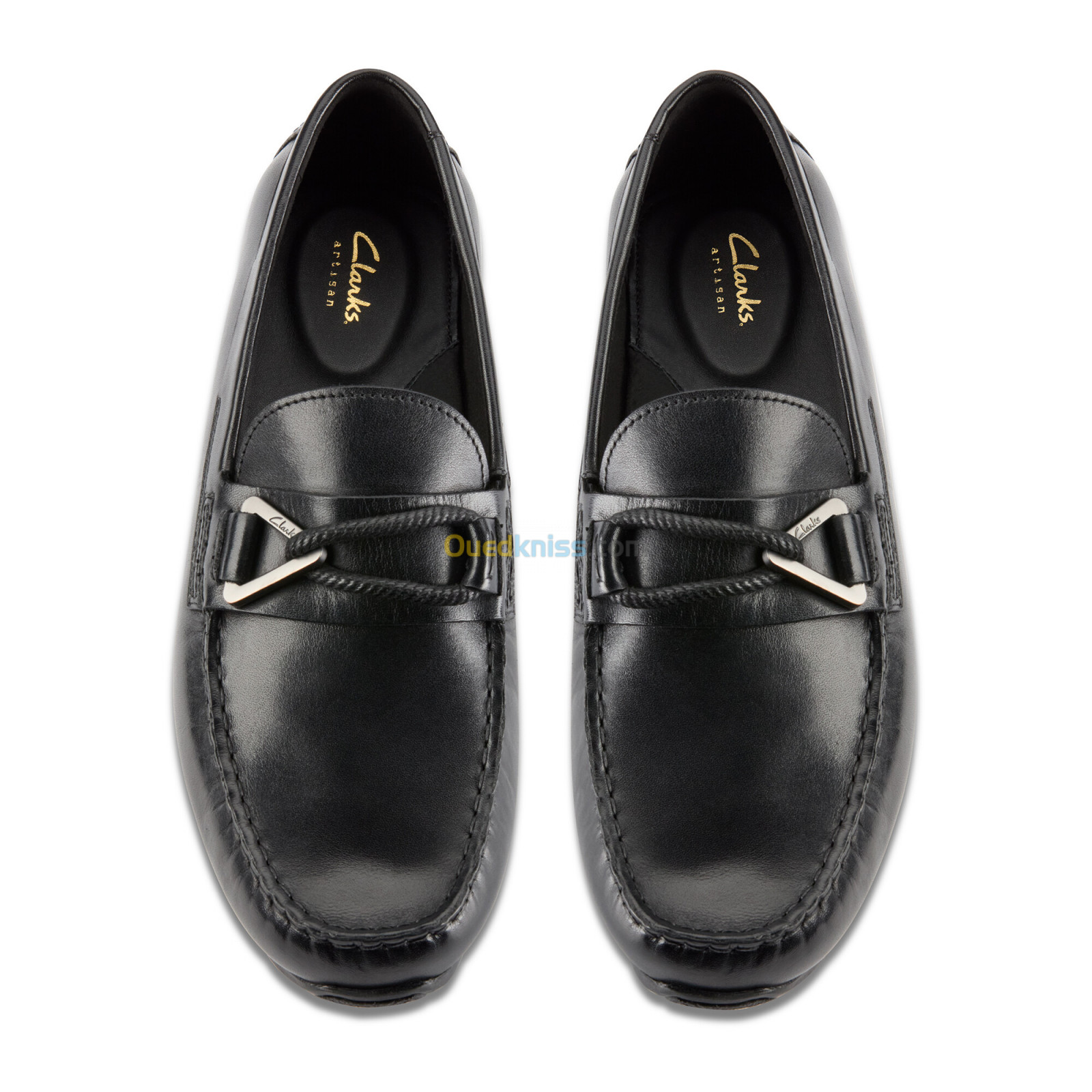 CLARKS Oswick Trim Black Leather