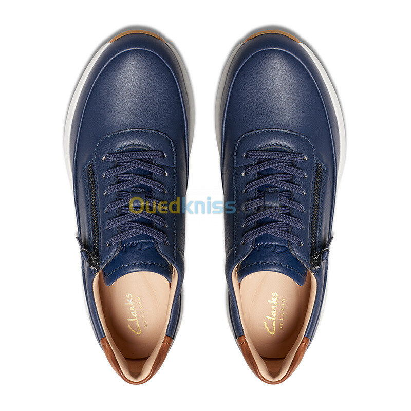 CLARKS Tivoli Zip Navy Leather