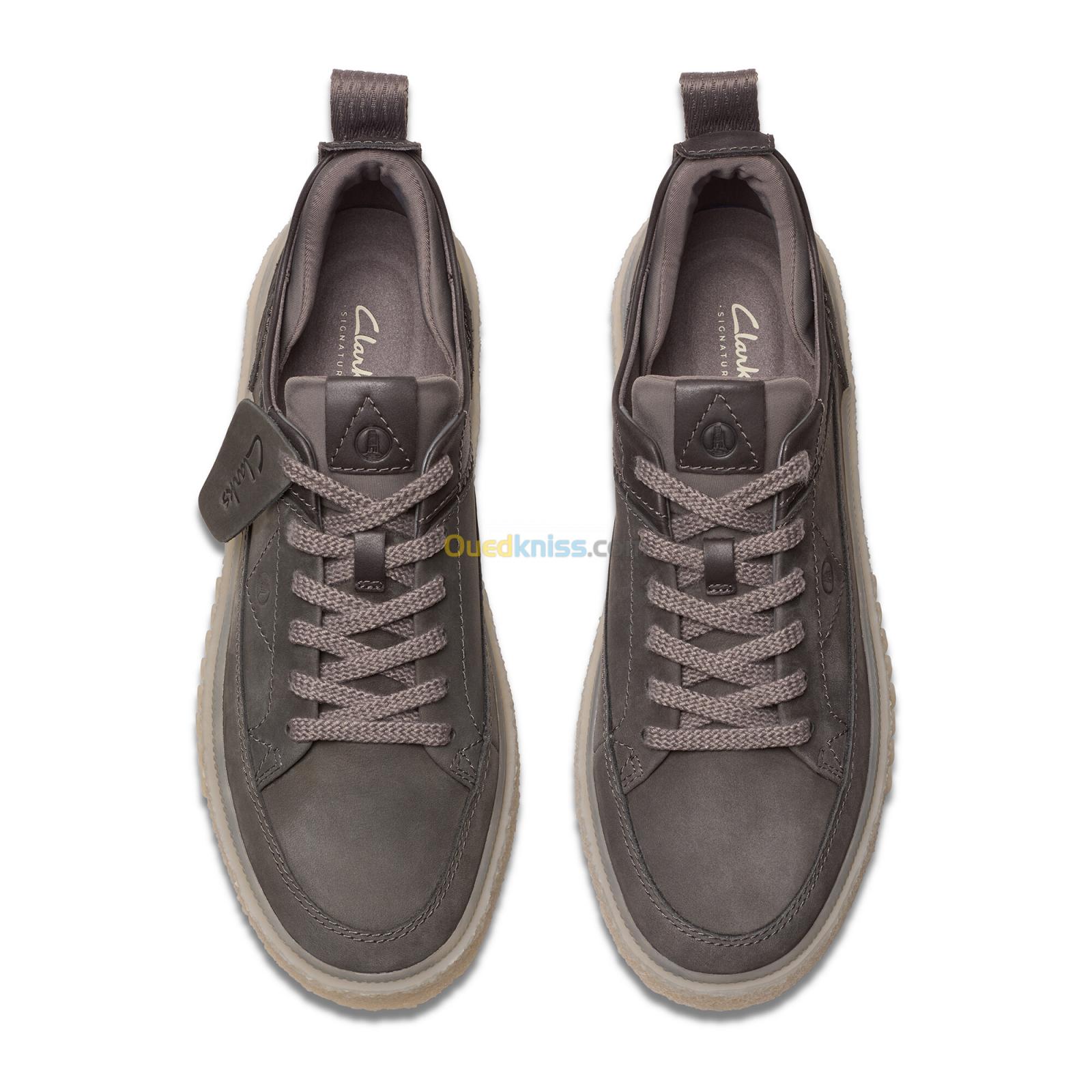 CLARKS Somerset Lace Dark Grey Nubuck