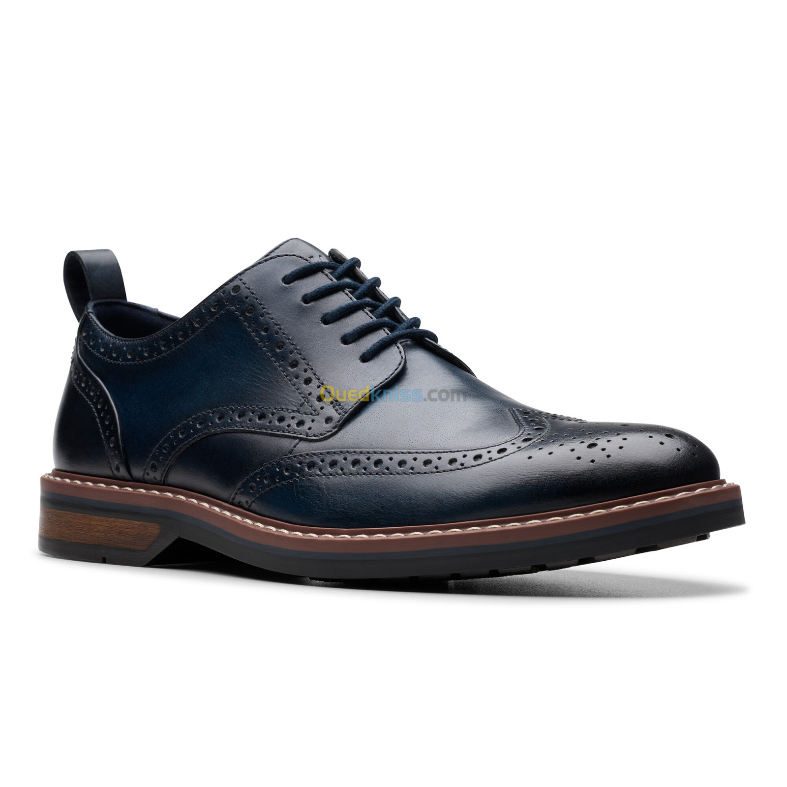 CLARKS Aldwin Limit Navy Leather