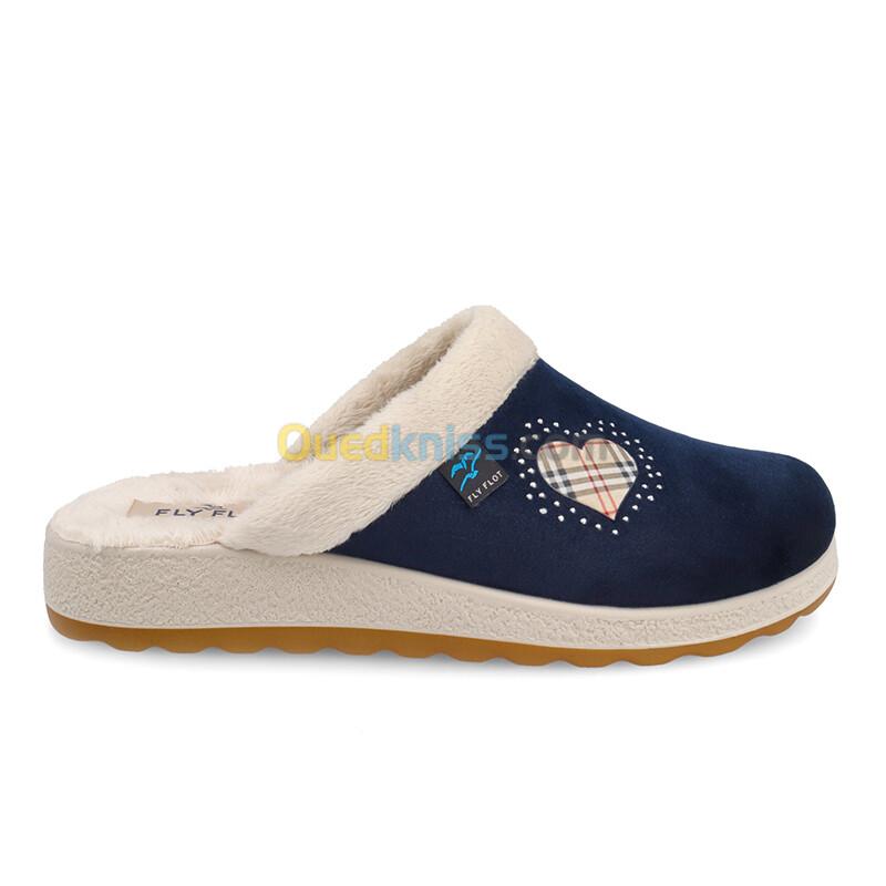 FLY FLOT Cloth Woman Slipper Blue