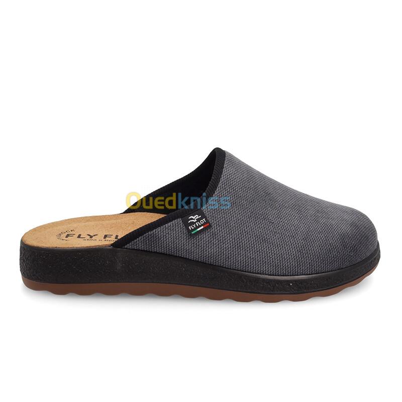 FLY FLOT Cloth Man Slipper Grey