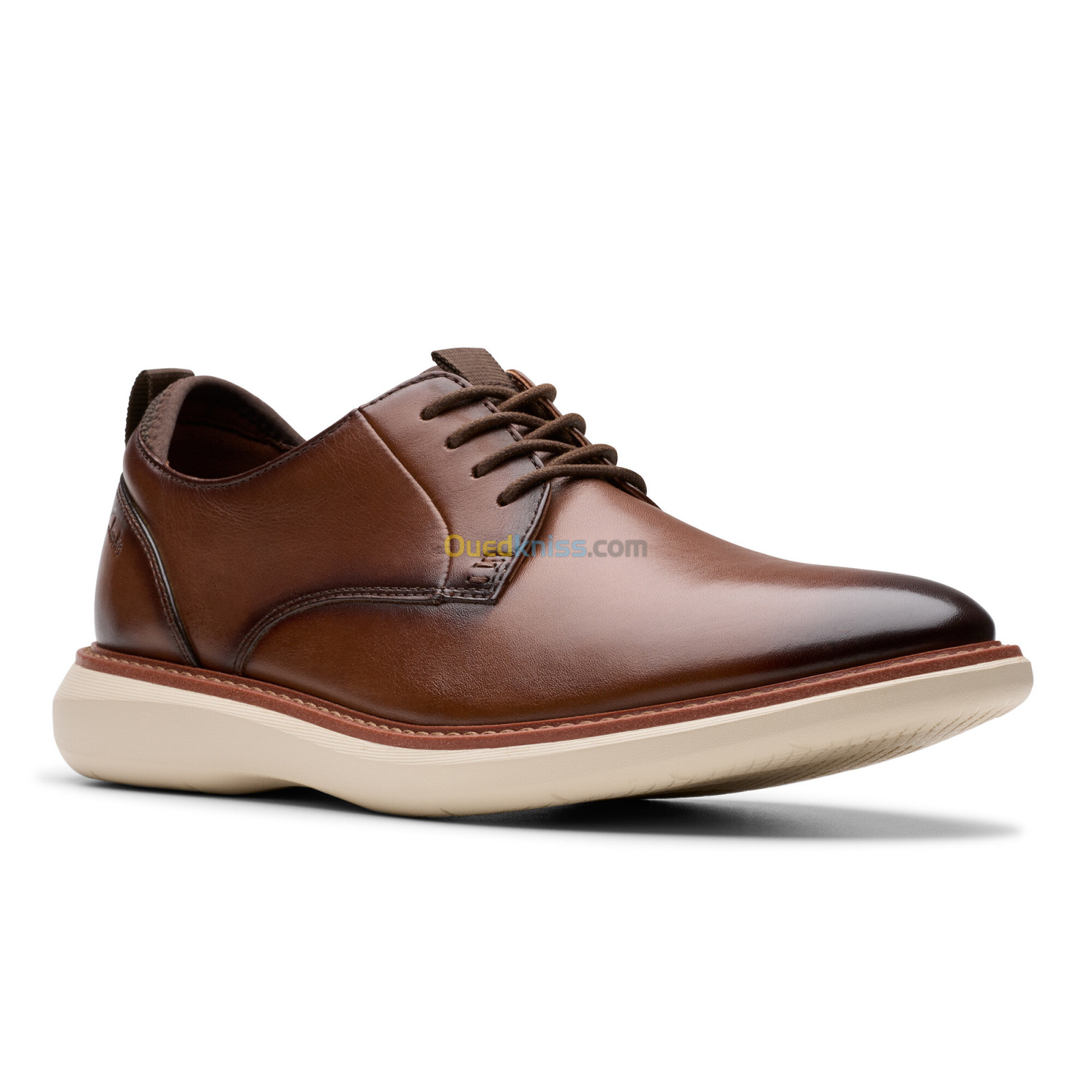 CLARKS Brantin Plain Dark Tan Lea