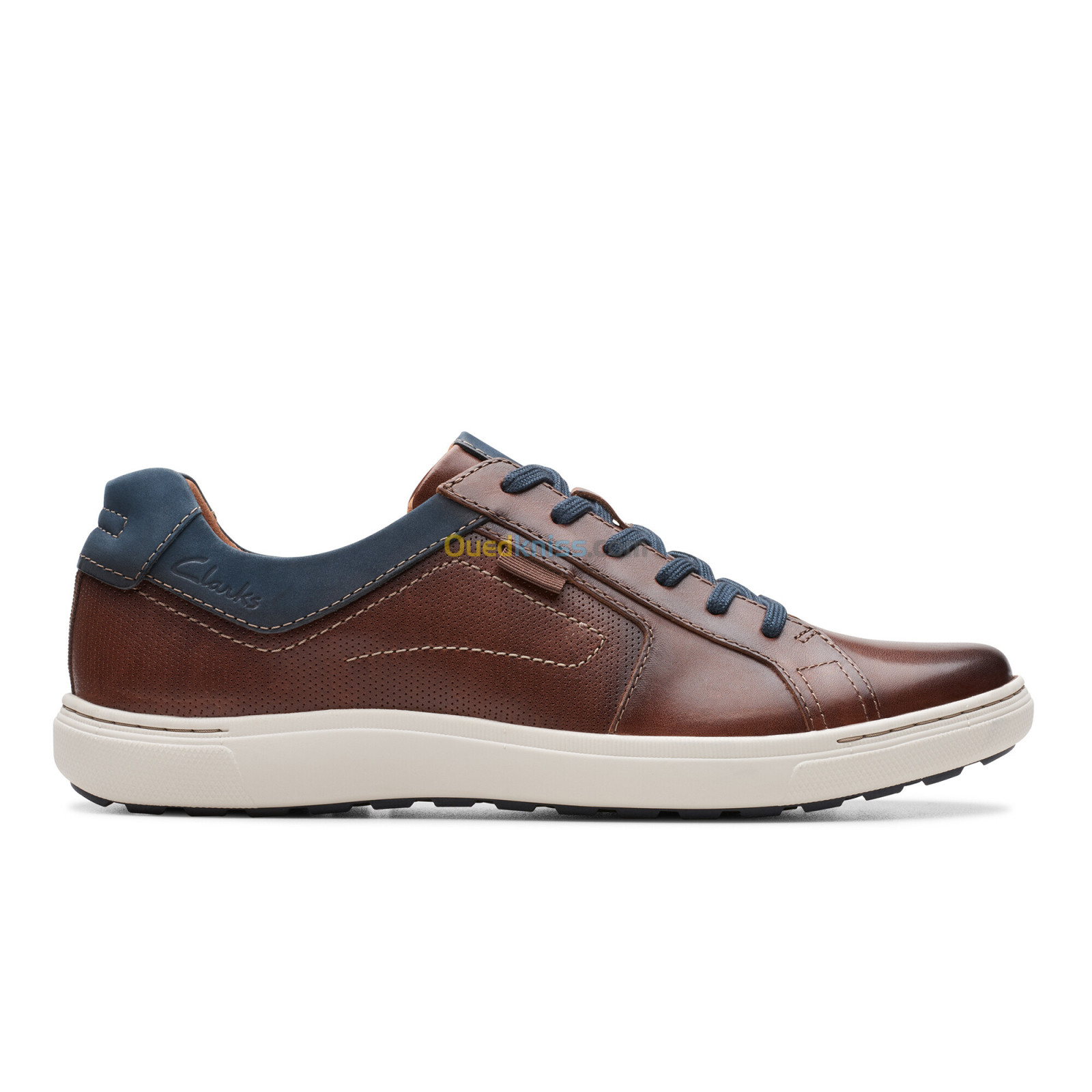 CLARKS Mapstone Lace Mahogany Leather