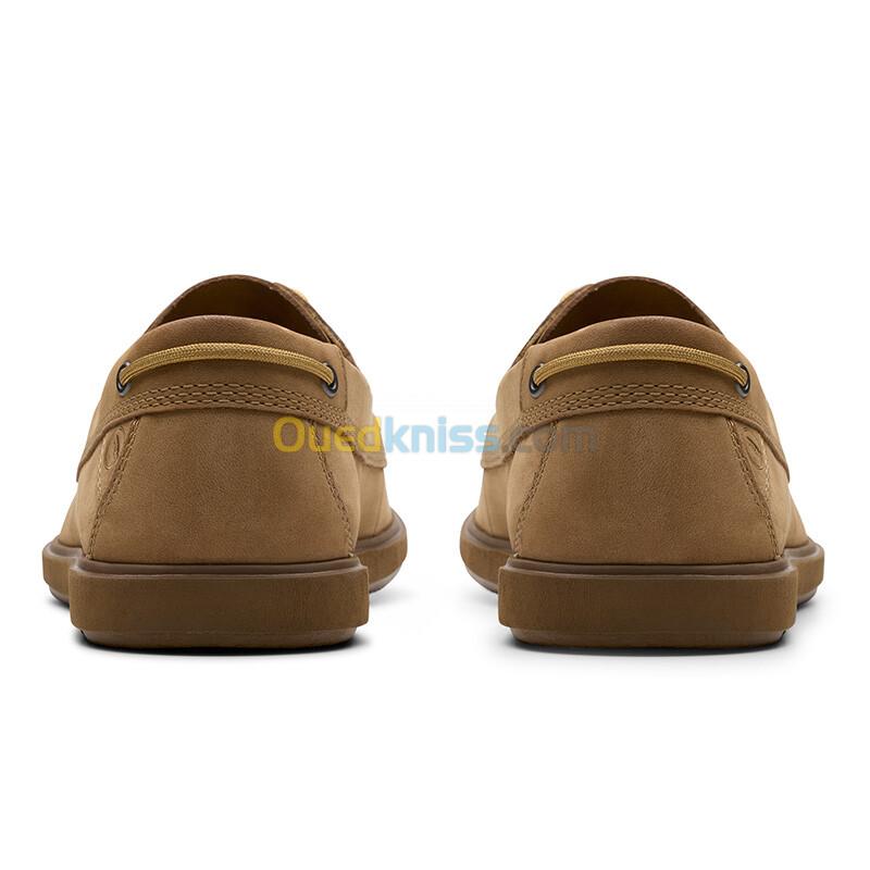 CLARKS Bratton Boat Dark Sand Nubuck