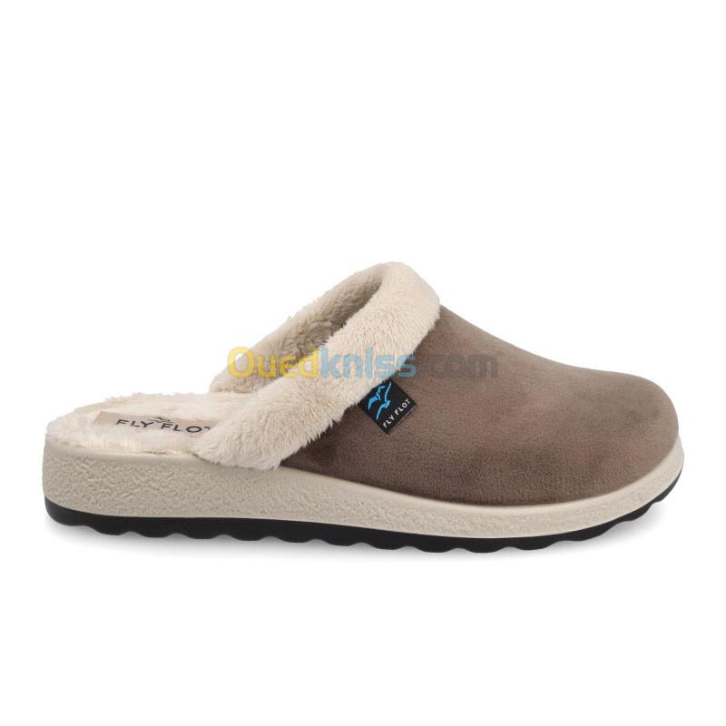 FLY FLOT Cloth Woman Slipper Taupe