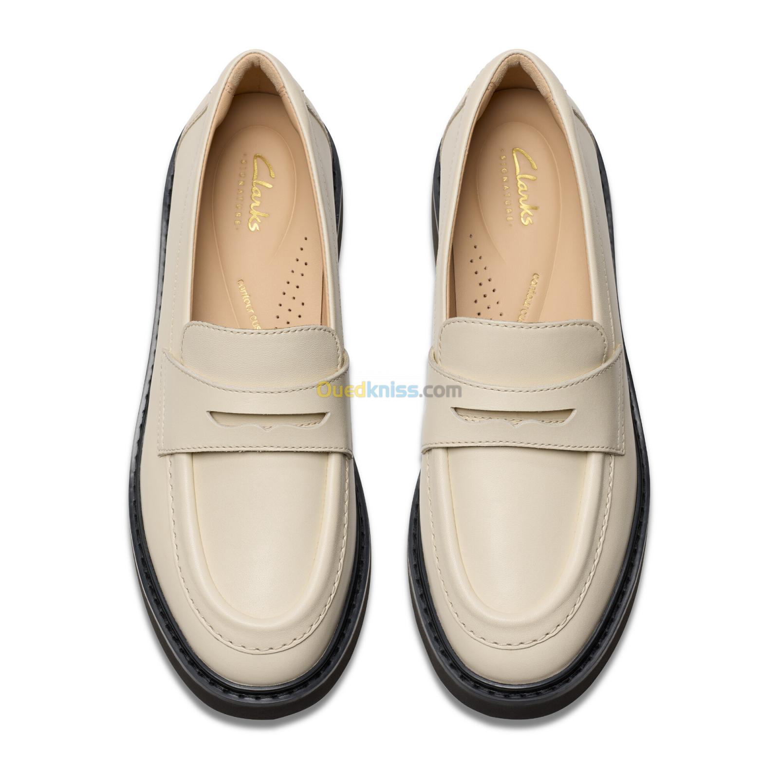 CLARKS Splend Edge Cream Leather