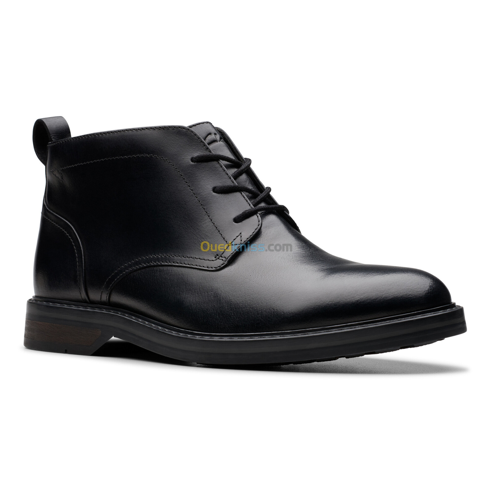 CLARKS Aldwin Chukka Black Leather