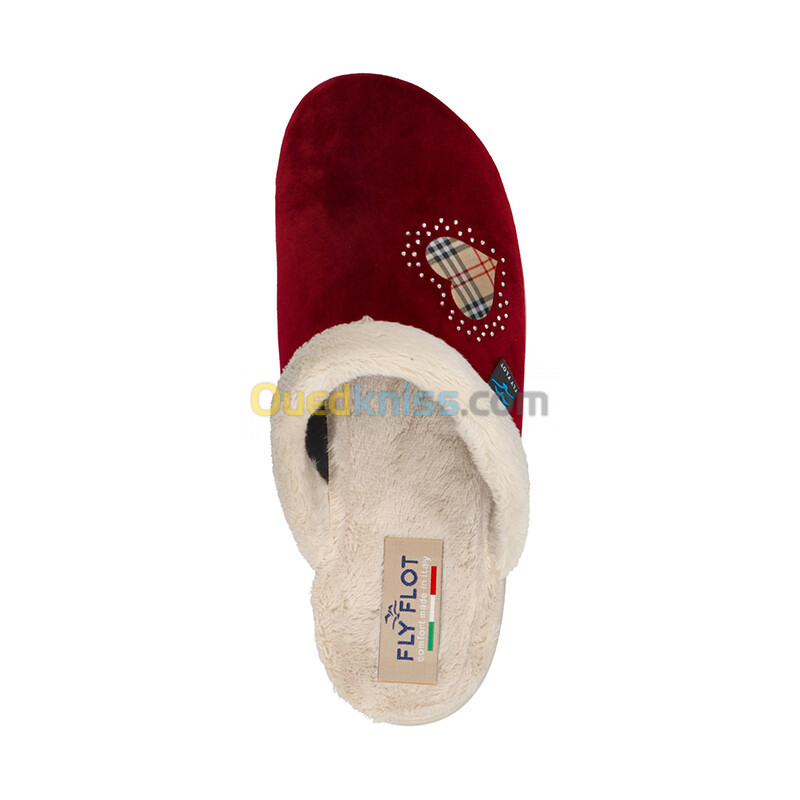 FLY FLOT Cloth Woman Slipper Burgundy