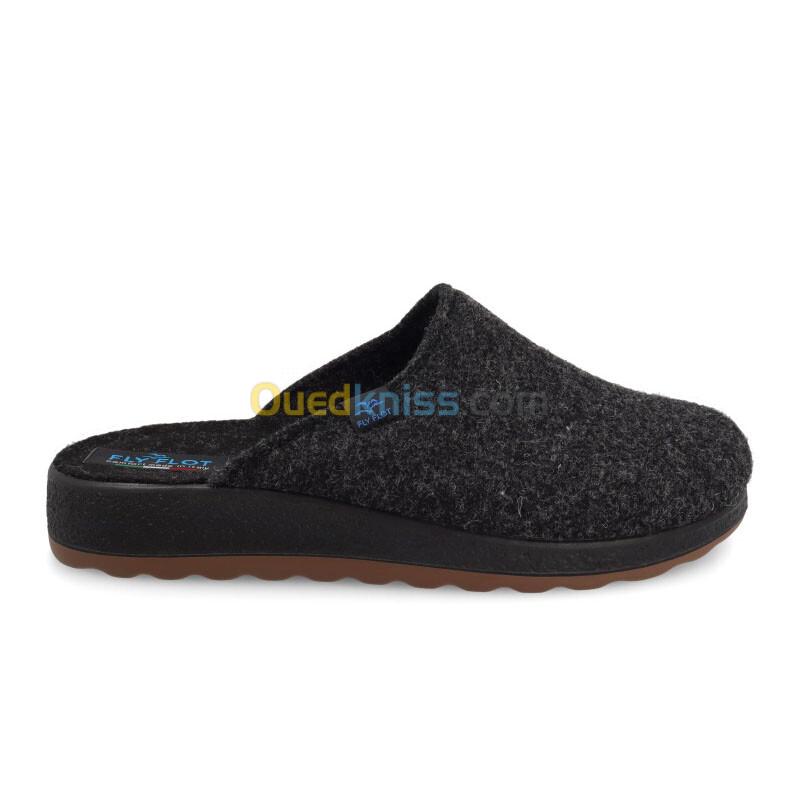 FLY FLOT Cloth Man Slipper Black