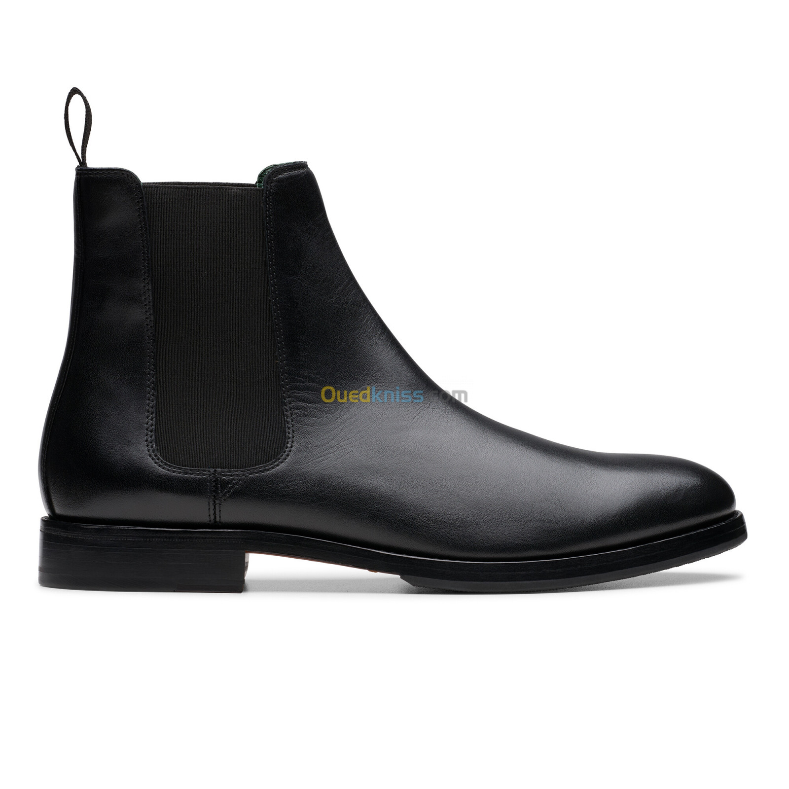 CLARKS Craftjames Top Black Leather