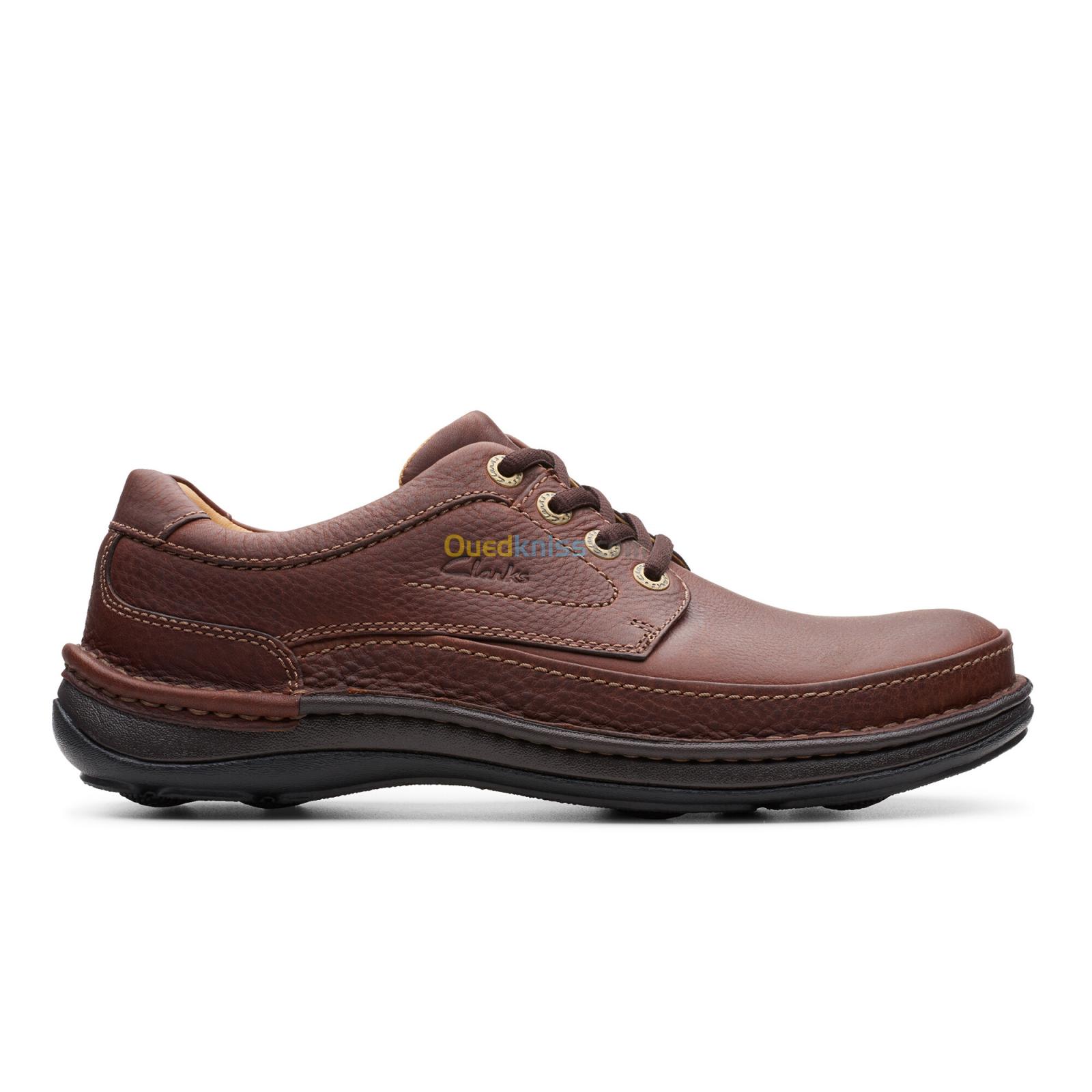 CLARKS Nature Three Mahogany Leather