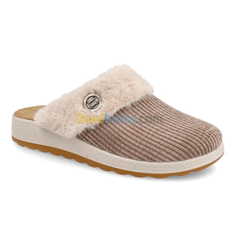 FLY FLOT Cloth Woman Slipper Taupe