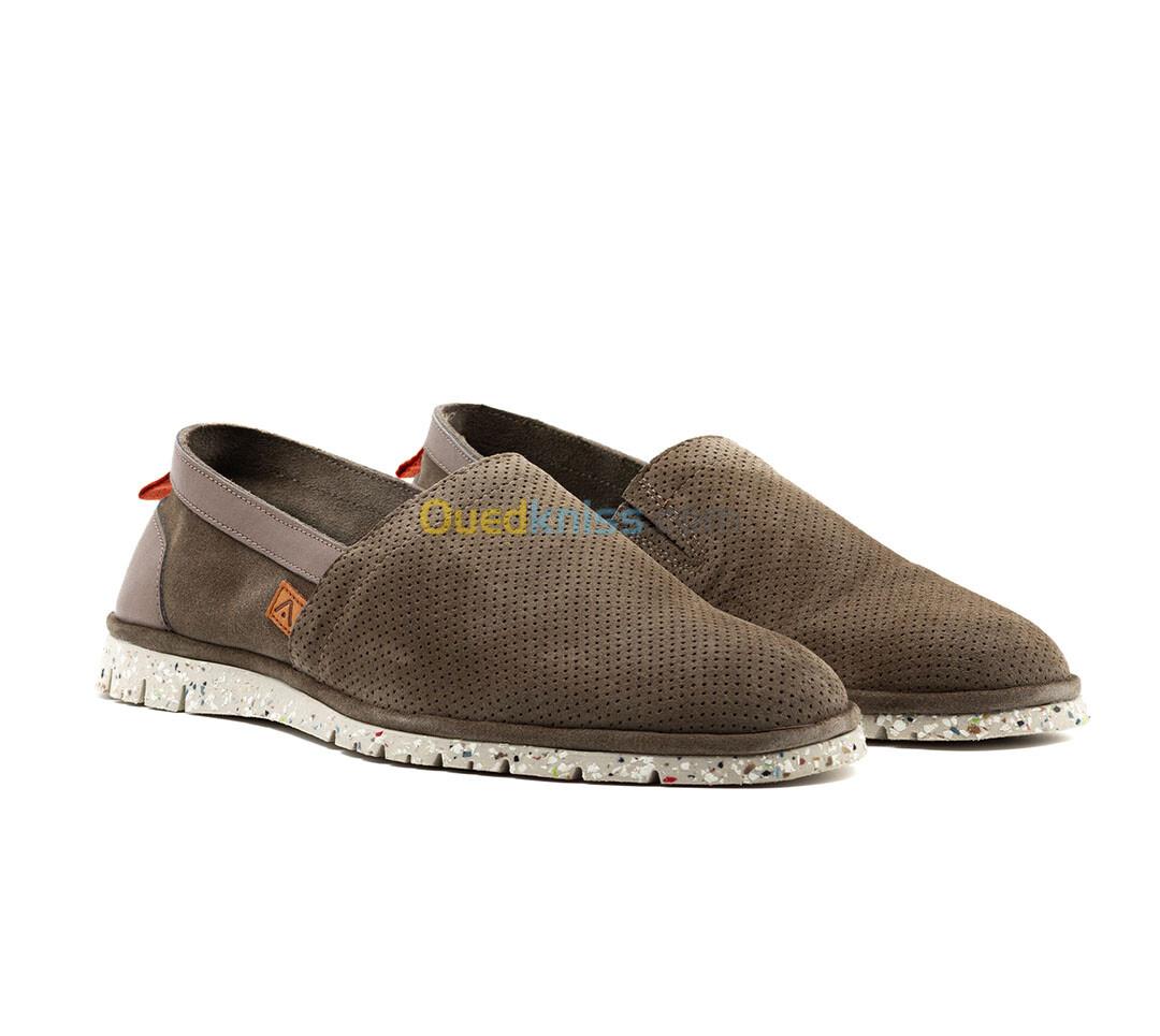 AMBITIOUS AMBER Perforated Suede Slip-On