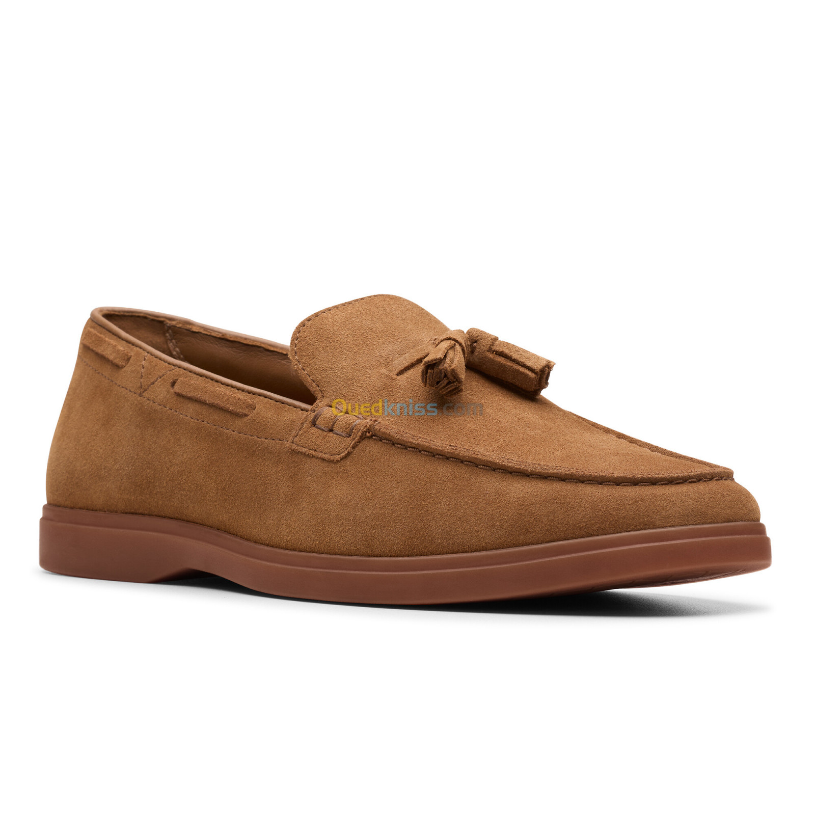 CLARKS Torford Tassel Cola Suede