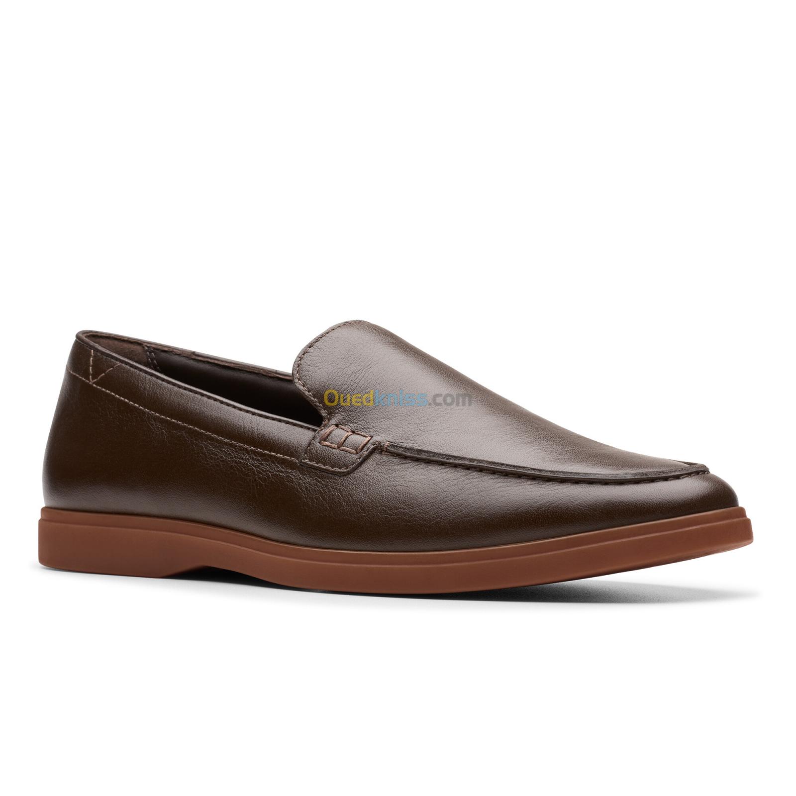 CLARKS Torford Easy Dark Brown Lea