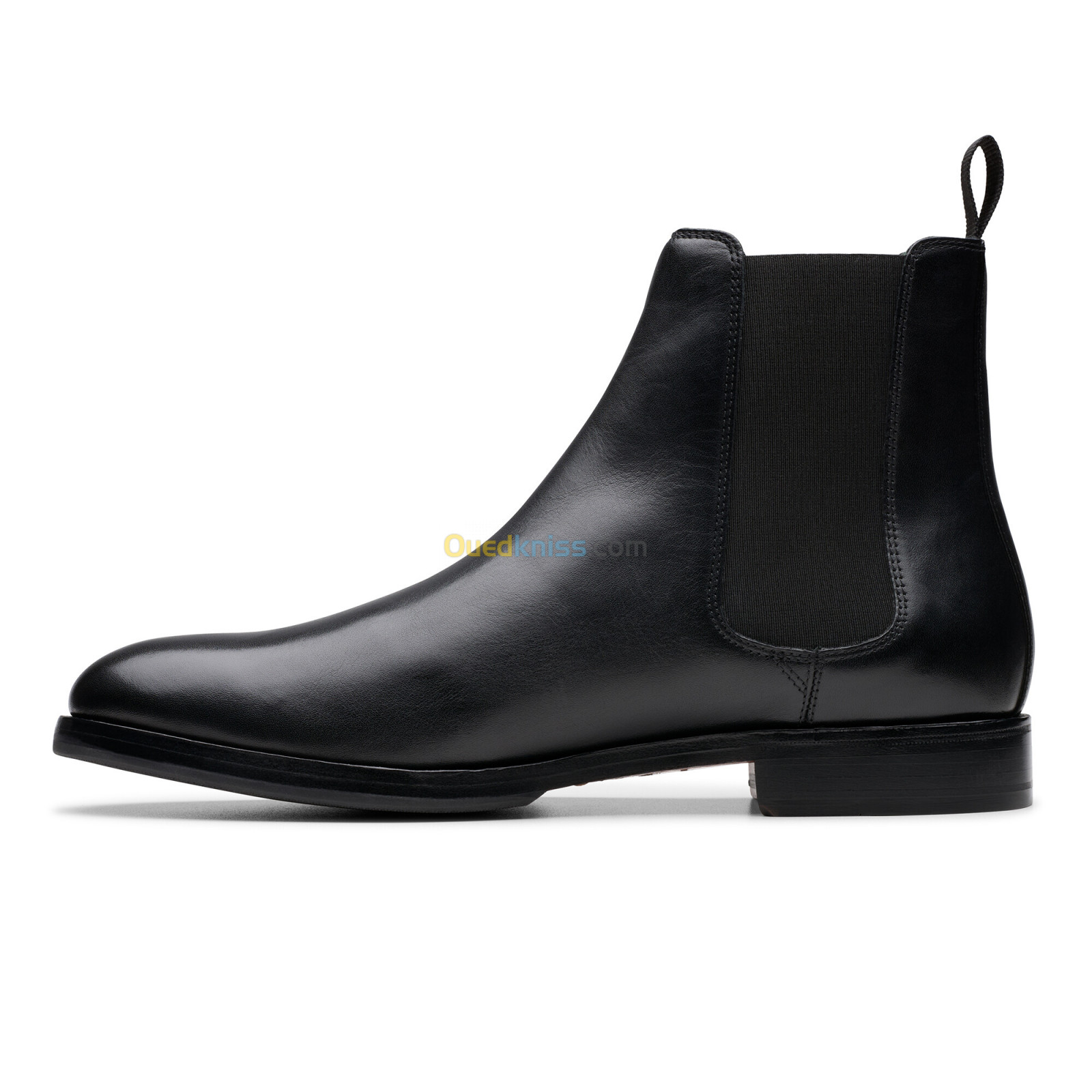 CLARKS Craftjames Top Black Leather