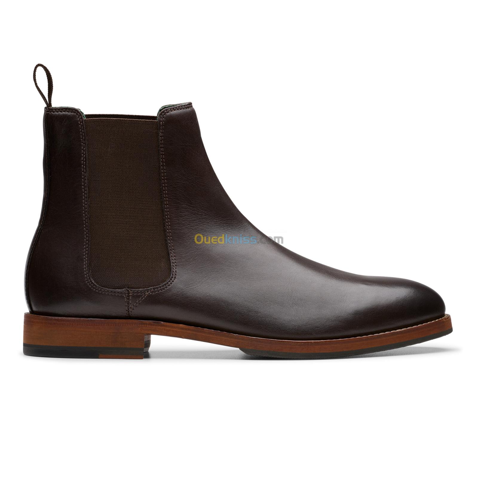 CLARKS Craftjames Top Dark Brown Lea