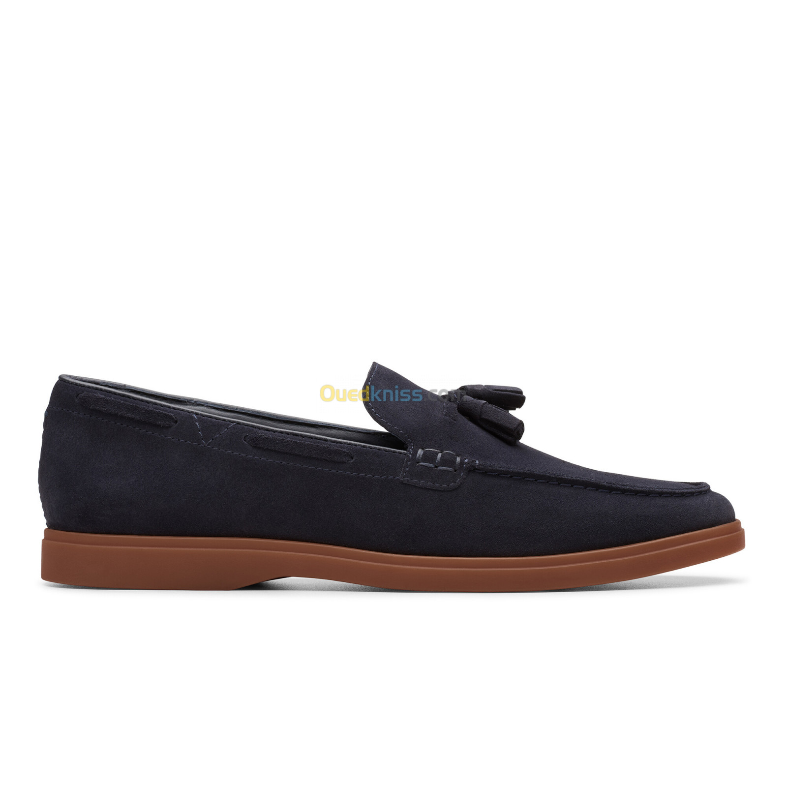 CLARKS Torford Tassel Navy Suede