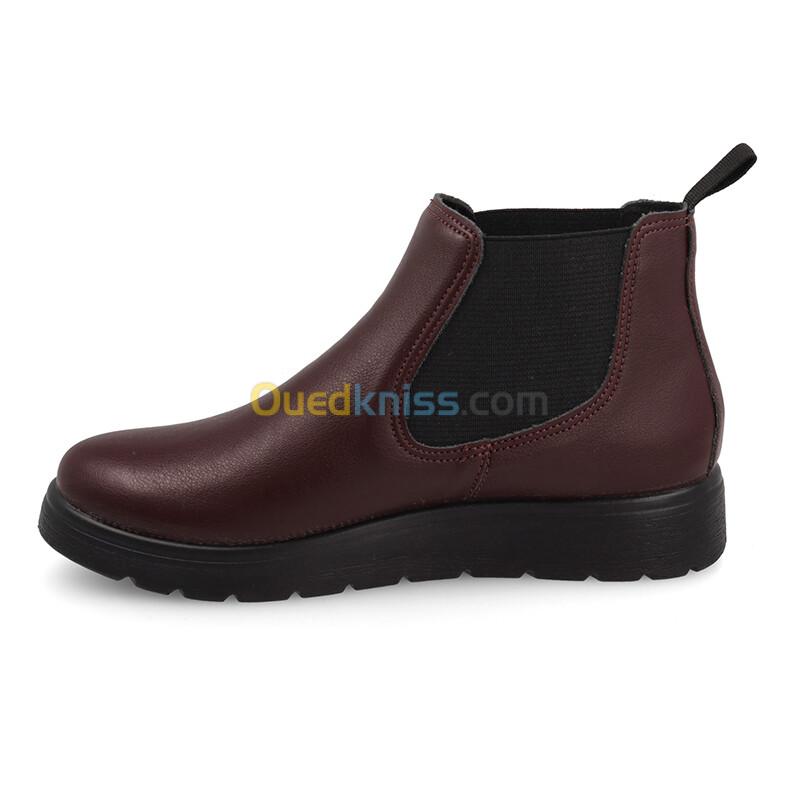 FLY FLOT Synthetic Woman Ankle Boot Plum