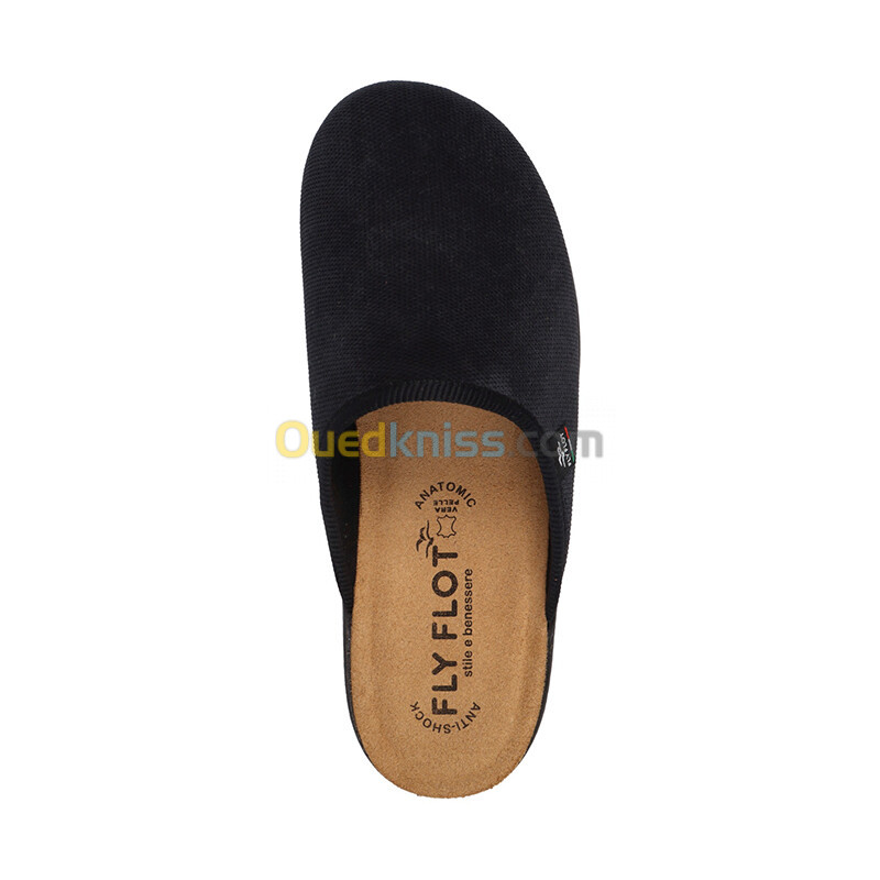 FLY FLOT Cloth Man Slipper Black