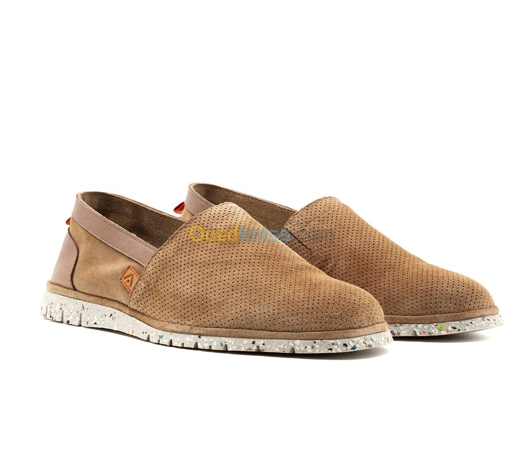 AMBITIOUS AMBER Perforated Suede Slip-On