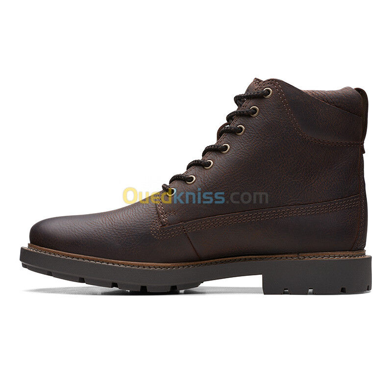 CLARKS Craftdale 2 Hi Brown Leather