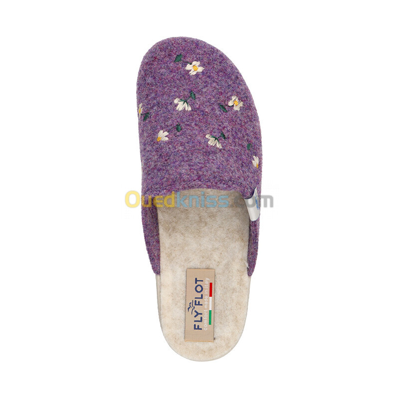 FLY FLOT Cloth Woman Slipper Purple