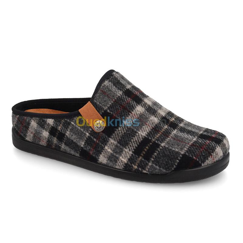 FLY FLOT Cloth Man Slipper Black