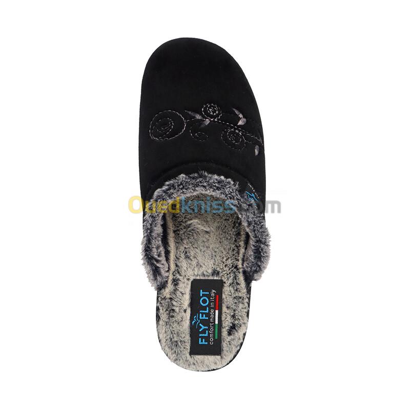 FLY FLOT Cloth Woman Slipper Black