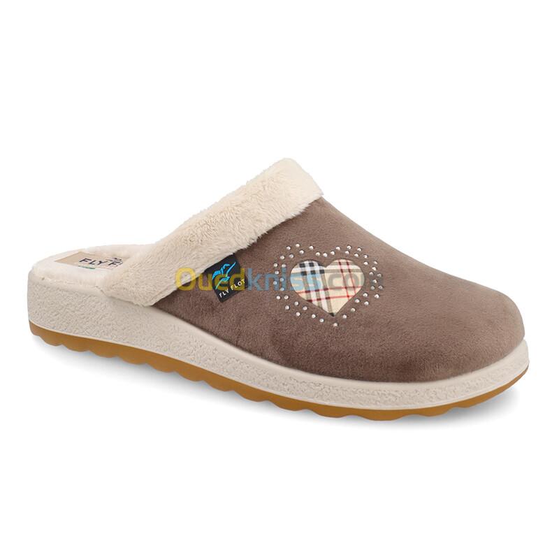 FLY FLOT Cloth Woman Slipper Taupe