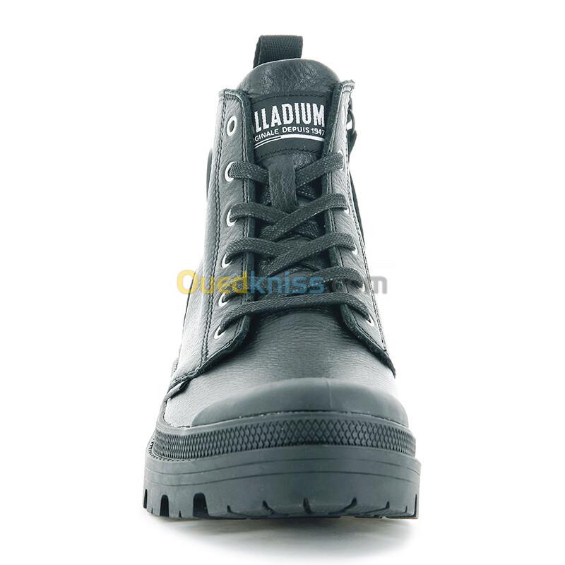 PALLADIUM PALLABASE LEATHER BLACK BLACK/BLACK