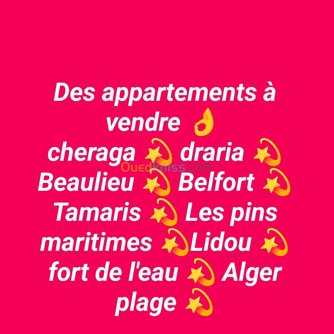 Vente Appartement Alger Mohammadia