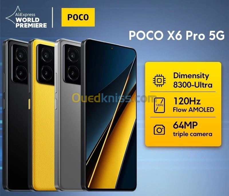 Xiaomi Poco X6 Pro 6,67" 5G Double SIM 512 Go Gris Nardo "Neuf Sous Blister"