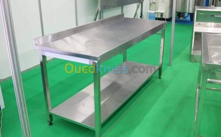 Table de travail inox +table réfrigérée sur mesure et sur commande 